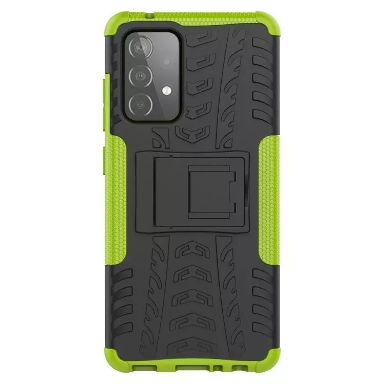 Противоударный чехол бампер для Samsung Galaxy A52 / A52s Nevellya Case (встроенная подставка) Green (Зеленый)
