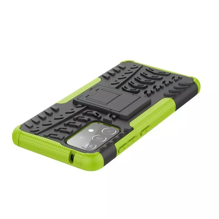 Противоударный чехол бампер для Samsung Galaxy A52 / A52s Nevellya Case (встроенная подставка) Green (Зеленый)