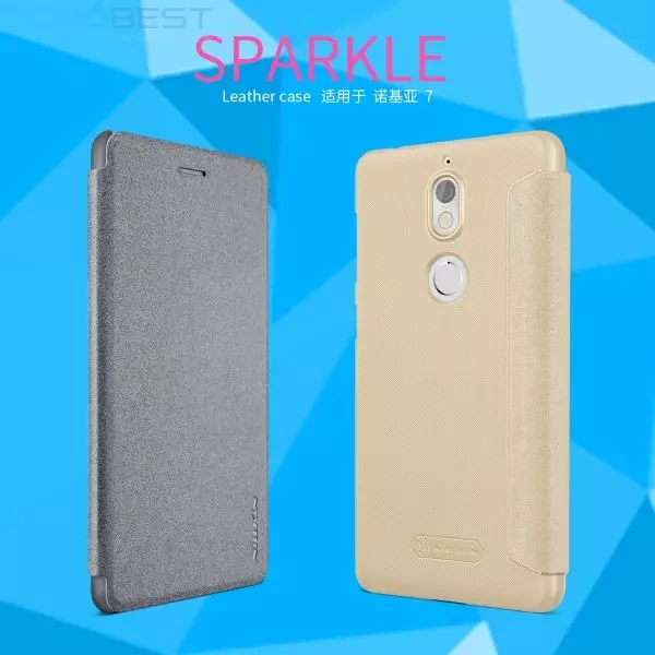 Чохол книжка Nillkin Sparkle для Nokia 7 Gold (Золотий) Чохол книжка Nillkin Sparkle для Nokia 7 Gold (Золотий)
