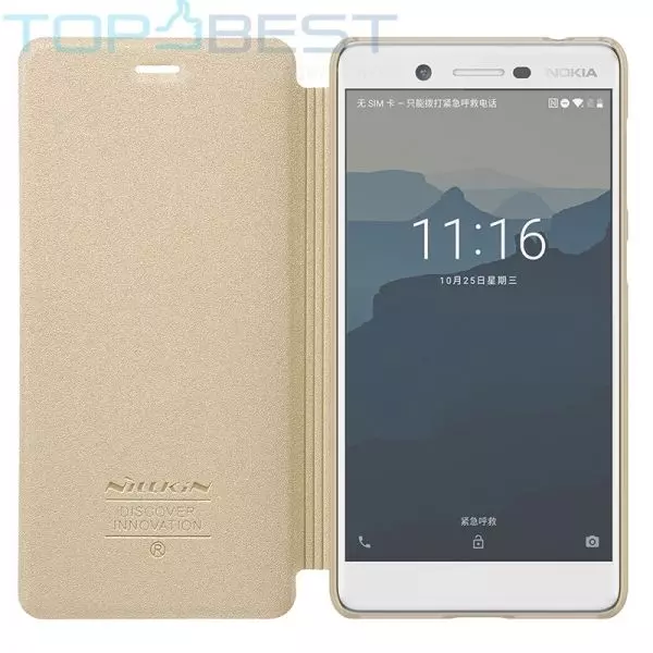 Чохол книжка Nillkin Sparkle для Nokia 7 Gold (Золотий) Чохол книжка Nillkin Sparkle для Nokia 7 Gold (Золотий)