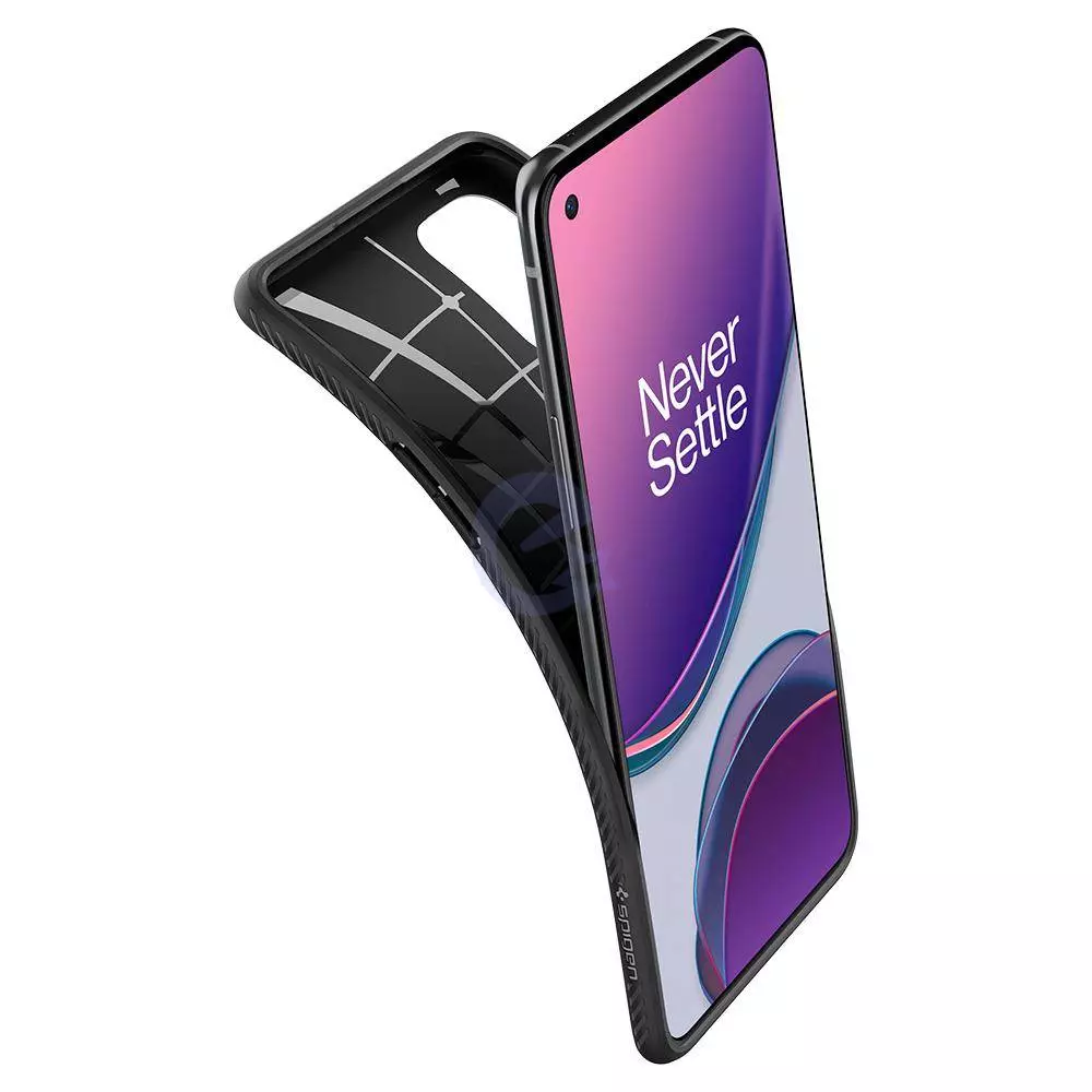 Протиударний чохол бампер Spigen Liquid Air для OnePlus 8T Black (Чорний)