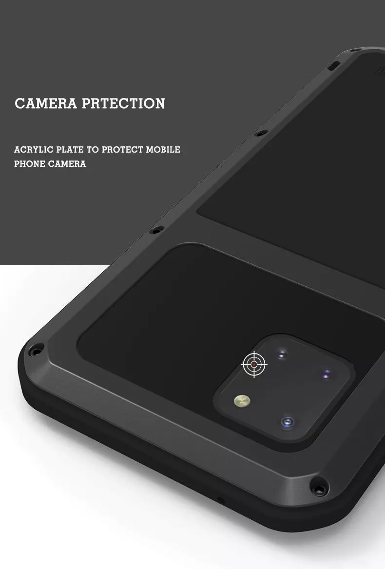 Противоударный чехол бампер Love Mei PowerFull (Со стеклом) для Samsung Galaxy Note 10 Lite Silver (Серебристый) Противоударный чехол бампер Love Mei PowerFull (Со стеклом) для Samsung Galaxy Note 10 Lite Silver (Серебристый)