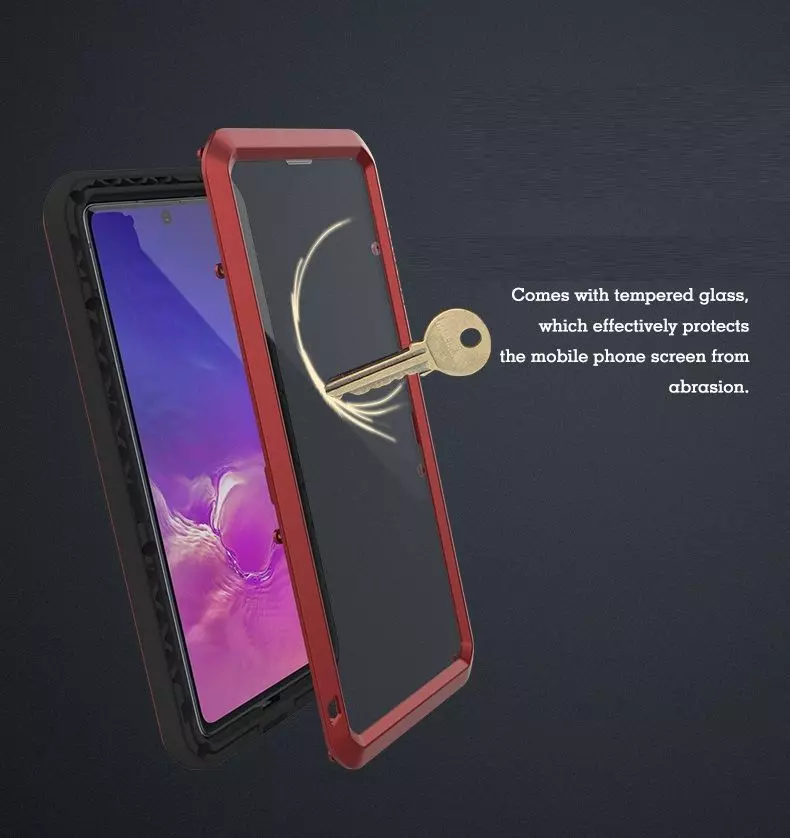 Протиударний чохол бампер Love Mei PowerFull (Зі склом) для Samsung Galaxy S10 Lite Red (Червоний) Протиударний чохол бампер Love Mei PowerFull (Зі склом) для Samsung Galaxy S10 Lite Red (Червоний)