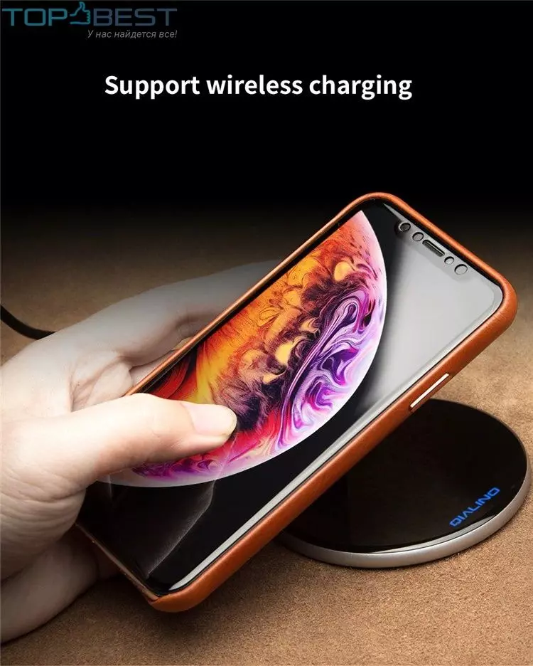 Шкіряний чохол бампер для iPhone Xs Max Qialino Leather Back Case with Metal Buttons Red (Червоний) Шкіряний чохол бампер для iPhone Xs Max Qialino Leather Back Case with Metal Buttons Red (Червоний)