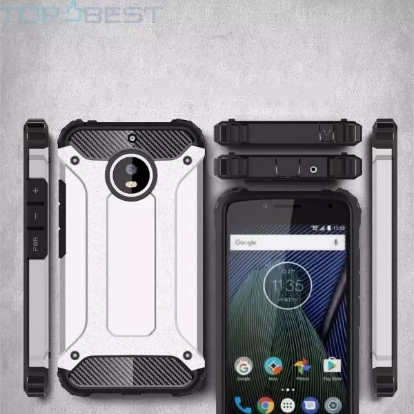 Противоударный чехол бампер для Motorola Moto G5s Plus XT1805 Anomaly Rugged Hybrid Gold (Золотой)