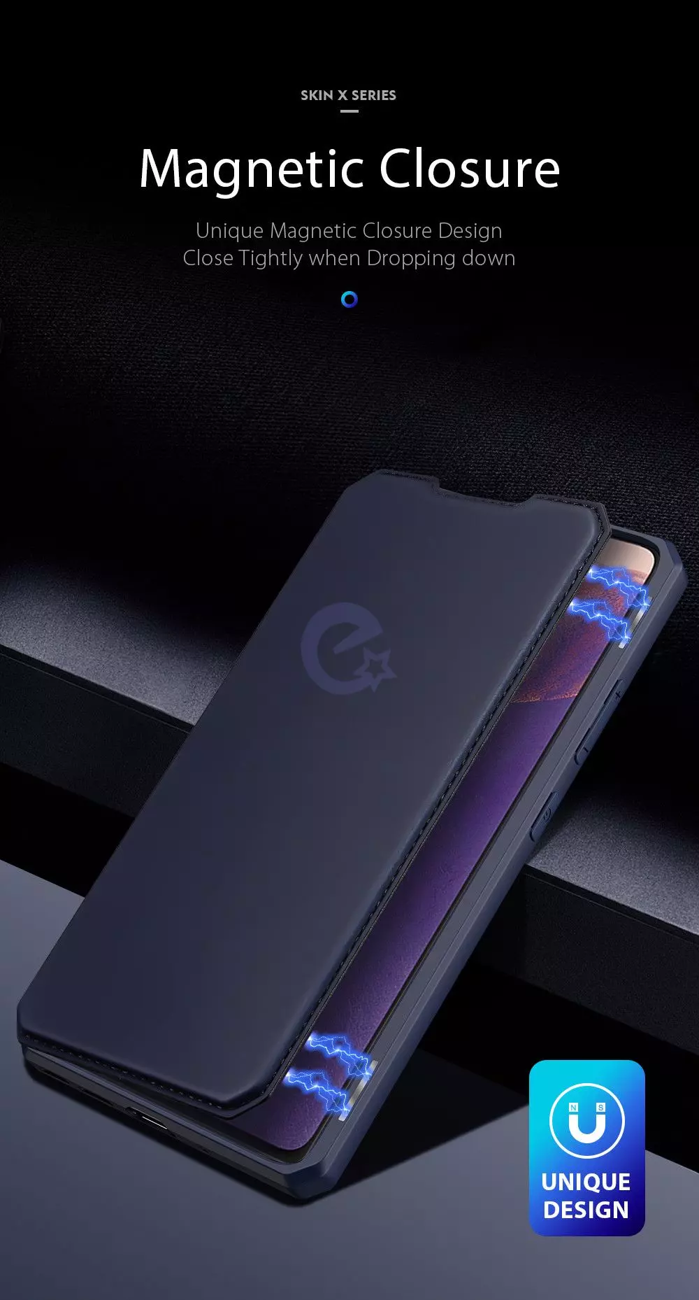 Чехол книжка для Samsung Galaxy Note 20 Dux Ducis Skin X Black (Черный)