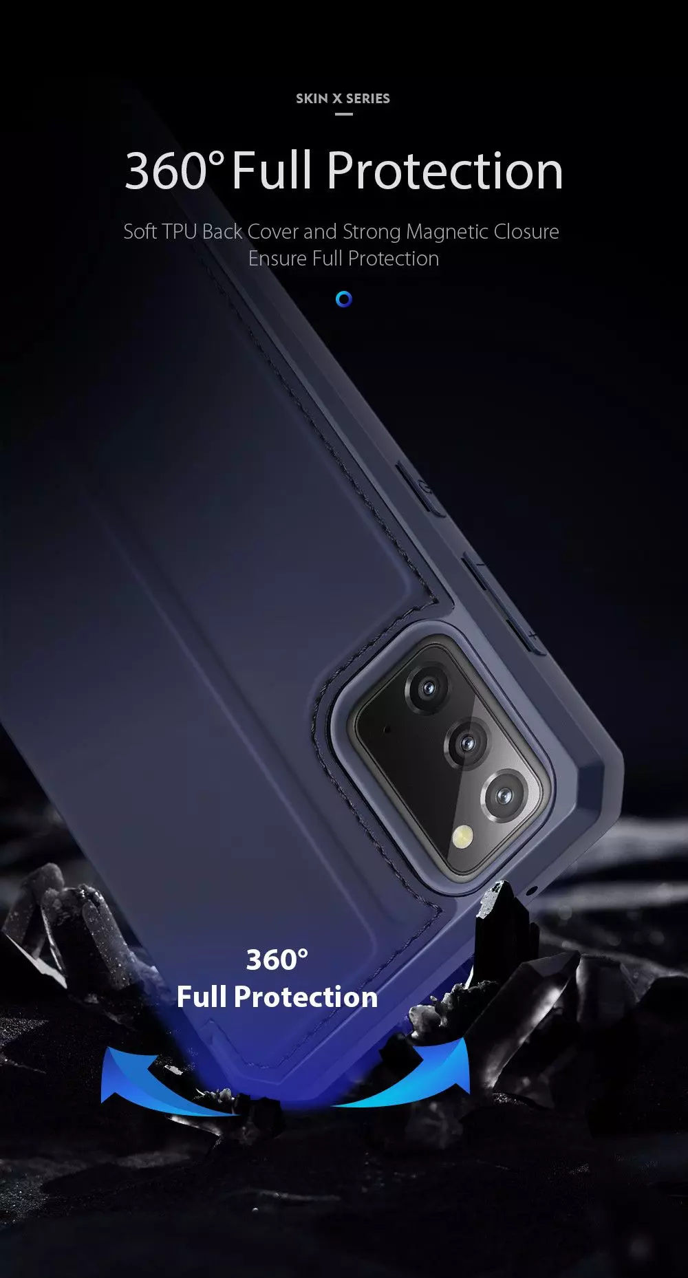 Чехол книжка для Samsung Galaxy Note 20 Dux Ducis Skin X Black (Черный)