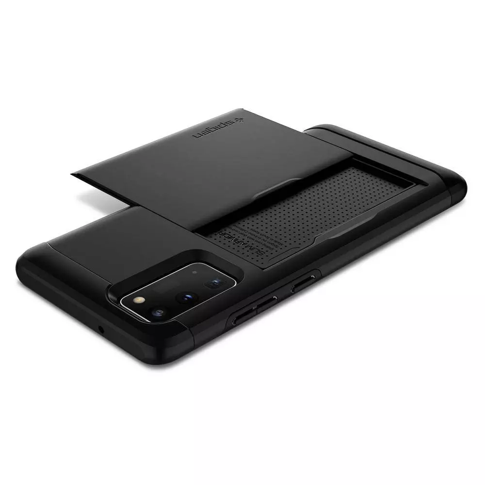Противоударный чехол бампер Spigen Slim Armor CS (с отделом для карт) для Samsung Galaxy Note 20 Green (Зеленый)
