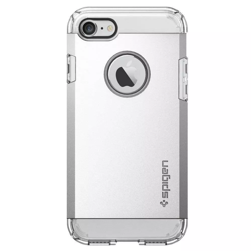 Протиударний чохол бампер Spigen Tough Armor (вбудована підставка) для iPhone SE 2020 / iPhone SE 2022 Silver (Сріблястий) Протиударний чохол бампер Spigen Tough Armor (вбудована підставка) для iPhone SE 2020 / iPhone SE 2022 Silver (Сріблястий)
