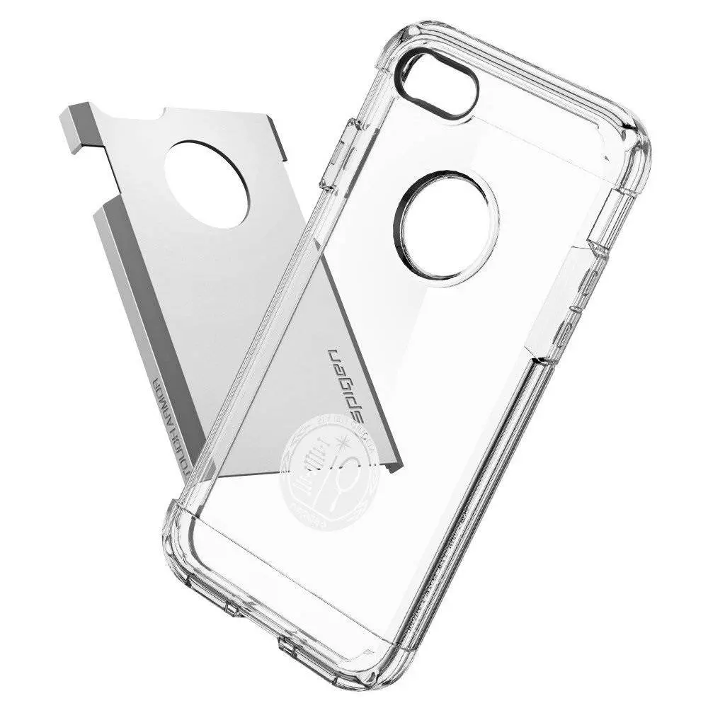 Протиударний чохол бампер Spigen Tough Armor (вбудована підставка) для iPhone SE 2020 / iPhone SE 2022 Silver (Сріблястий) Протиударний чохол бампер Spigen Tough Armor (вбудована підставка) для iPhone SE 2020 / iPhone SE 2022 Silver (Сріблястий)