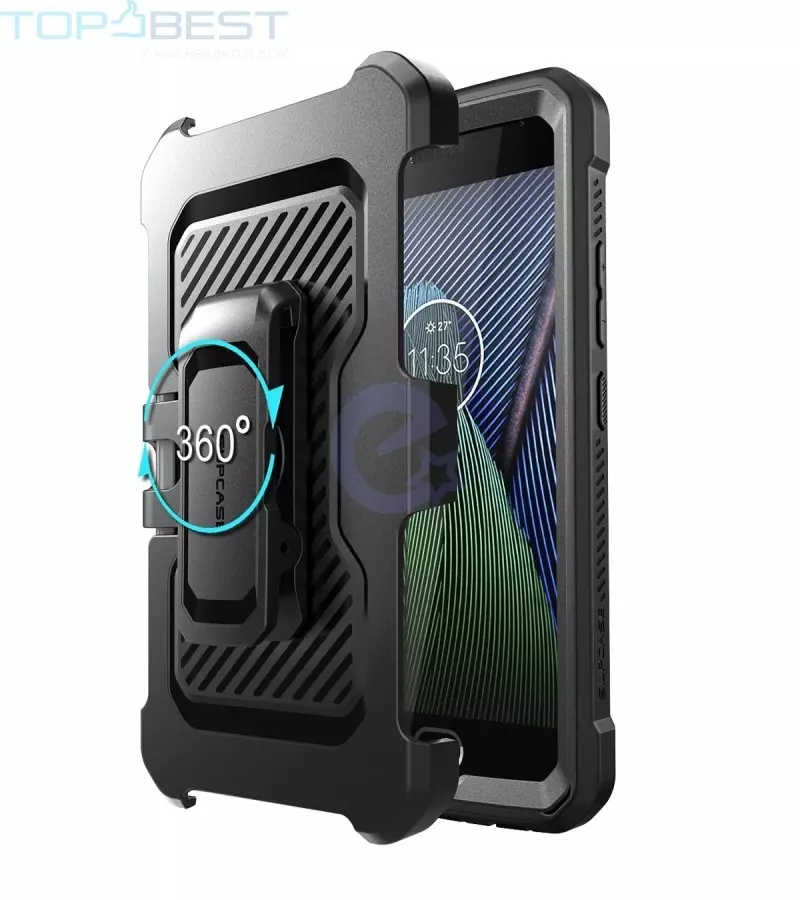 Противоударный чехол бампер Supcase Unicorn Beetle PRO для Motorola Moto G6 Plus Black (Черный)