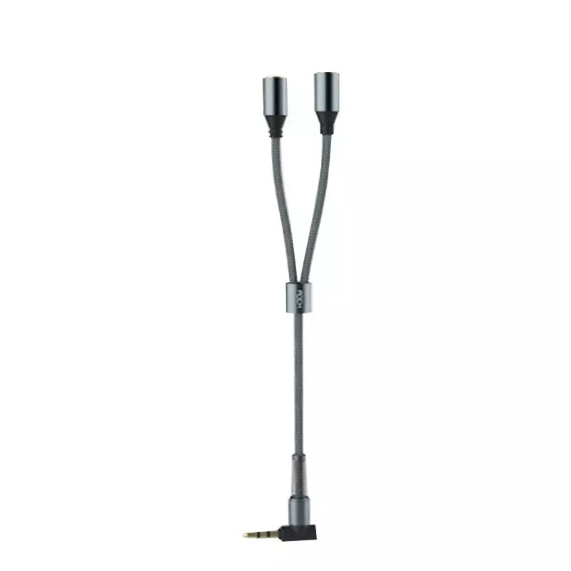 Аудіо AUX роздвоювач Rock Jack 3,5 0,3 м RAU0516 Grey (Сірий) Аудіо AUX роздвоювач Rock Jack 3,5 0,3 м RAU0516 Grey (Сірий)