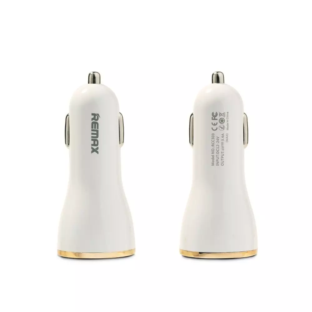 Автомобильная зарядка от прикуривателя Remax Dolfin 3USB Car Charger White / Gold (Белый /Золото) RCC303 Автомобильная зарядка от прикуривателя Remax Dolfin 3USB Car Charger White / Gold (Белый /Золото) RCC303