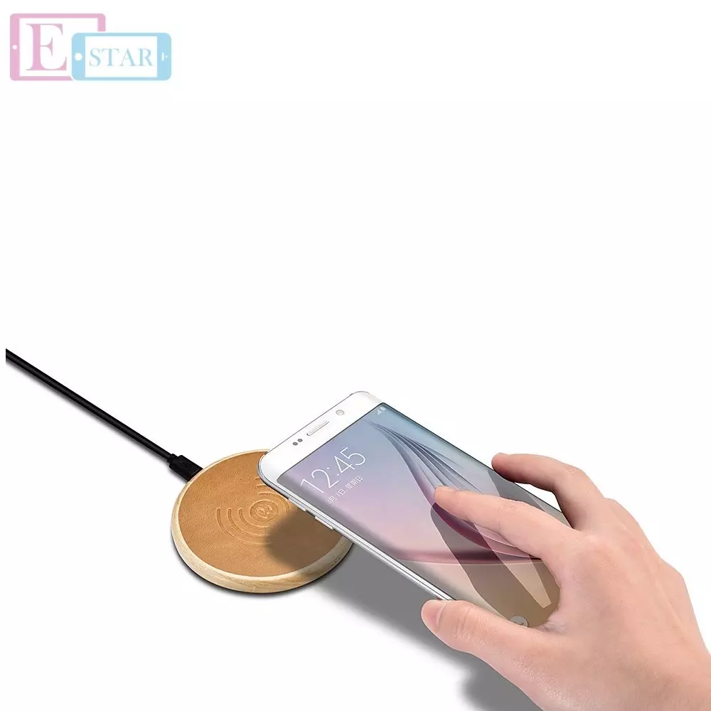 Бездротова зарядна станція Icarer Genuine Leather Fast Wireless Charge NW170F Brown (Коричневий) Бездротова зарядна станція Icarer Genuine Leather Fast Wireless Charge NW170F Brown (Коричневий)