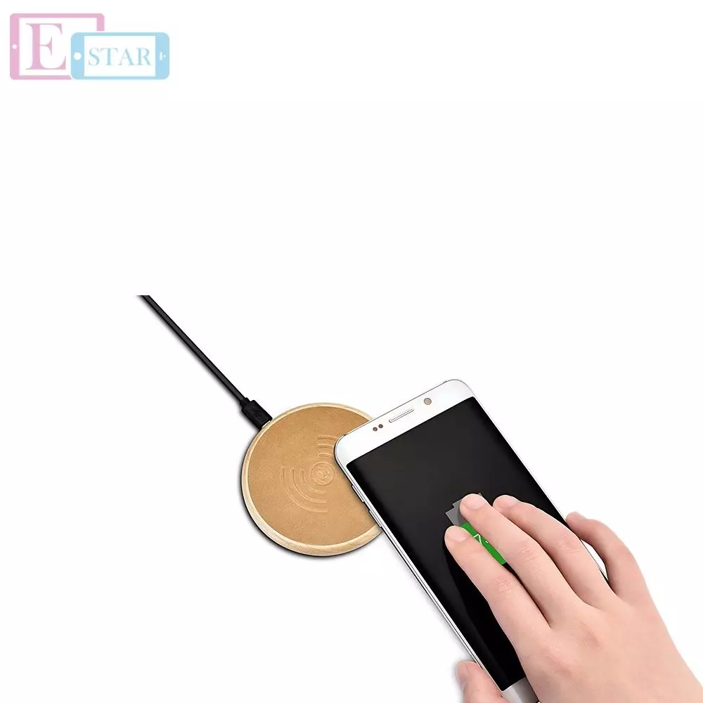 Бездротова зарядна станція Icarer Genuine Leather Fast Wireless Charge NW170F Brown (Коричневий) Бездротова зарядна станція Icarer Genuine Leather Fast Wireless Charge NW170F Brown (Коричневий)