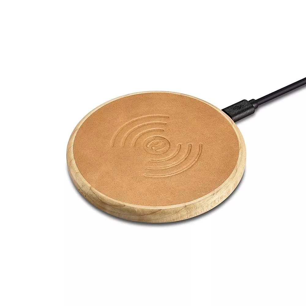 Бездротова зарядна станція Icarer Genuine Leather Fast Wireless Charge NW170F Brown (Коричневий) Бездротова зарядна станція Icarer Genuine Leather Fast Wireless Charge NW170F Brown (Коричневий)