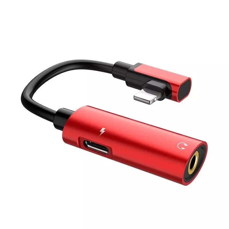 Переходник Hoco LS17 Lightning to 3.5 Jack Red (Красный) Переходник Hoco LS17 Lightning to 3.5 Jack Red (Красный)