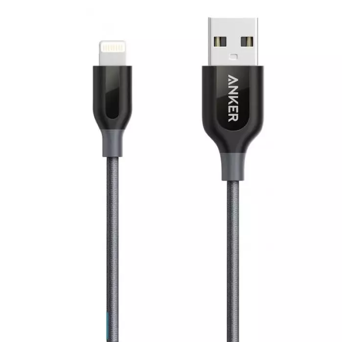 Кабель Anker Powerline+ Lightning - 0.9м V3 Space Gray (Серый) A8121HA1 Кабель Anker Powerline+ Lightning - 0.9м V3 Space Gray (Серый) A8121HA1