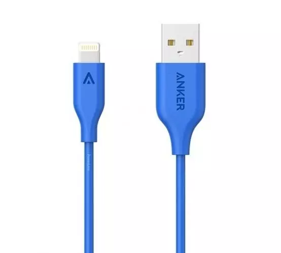 Кабель Anker Powerline Lightning - 0.9м V3 Blue (Синий) A8111H31 Кабель Anker Powerline Lightning - 0.9м V3 Blue (Синий) A8111H31