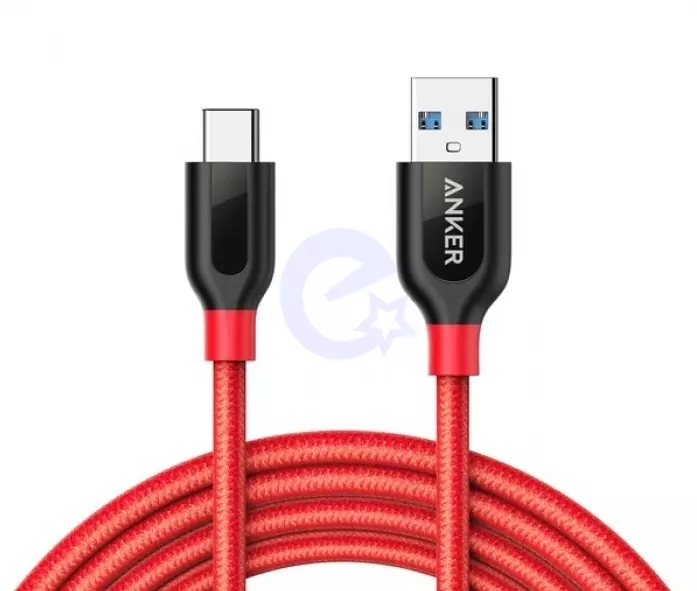 Кабель Anker Powerline+ USB-C to USB-A 3.0 - 0.9м V3 Red (Червоний) A8168H91