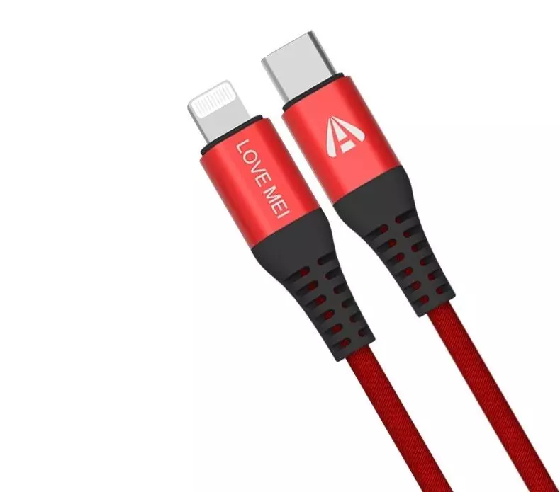 Кабель Love Mei PD Fast Charger Data Line Red Кабель Love Mei PD Fast Charger Data Line Red