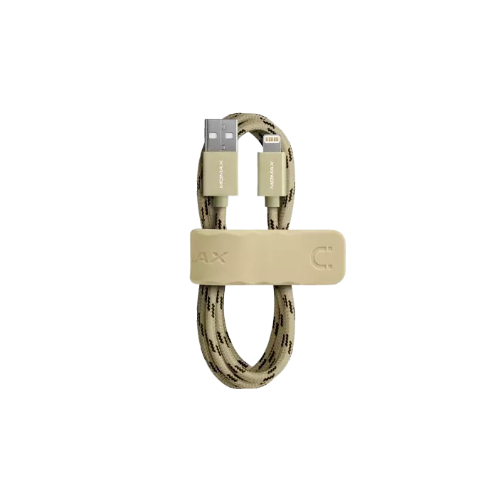 Кабель для заряджання Momax Elite-Link Lightning Cable (1m) Gold (Золото) DDMMFILFP Кабель для заряджання Momax Elite-Link Lightning Cable (1m) Gold (Золото) DDMMFILFP