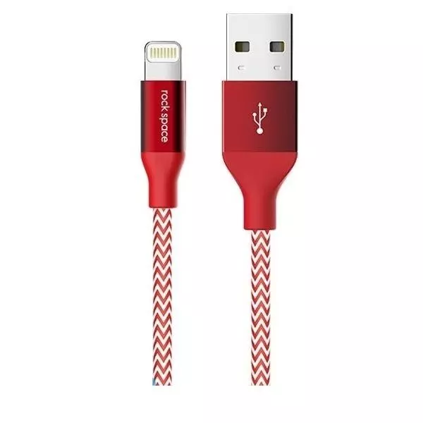 Кабель для зарядки и передачи данных Rock Space M4 Metal Charge & Sync round cable Red (Красный) Кабель для зарядки и передачи данных Rock Space M4 Metal Charge & Sync round cable Red (Красный)