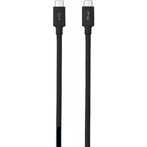Кабель Trust URBAN USB 2.0 Type-C to Type-C 480 Mbps PD2.01m Black (Чорний) 21176 Кабель Trust URBAN USB 2.0 Type-C to Type-C 480 Mbps PD2.01m Black (Чорний) 21176
