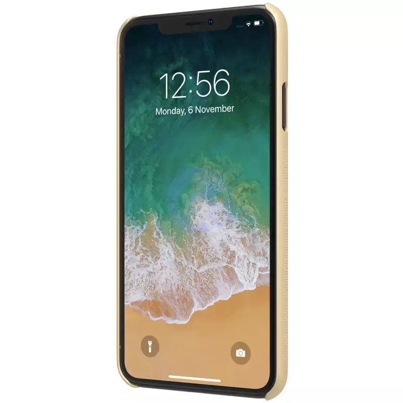 Протиударний чохол бампер Nillkin Super Frosted Shield для iPhone Xs Max Gold (Золотий)