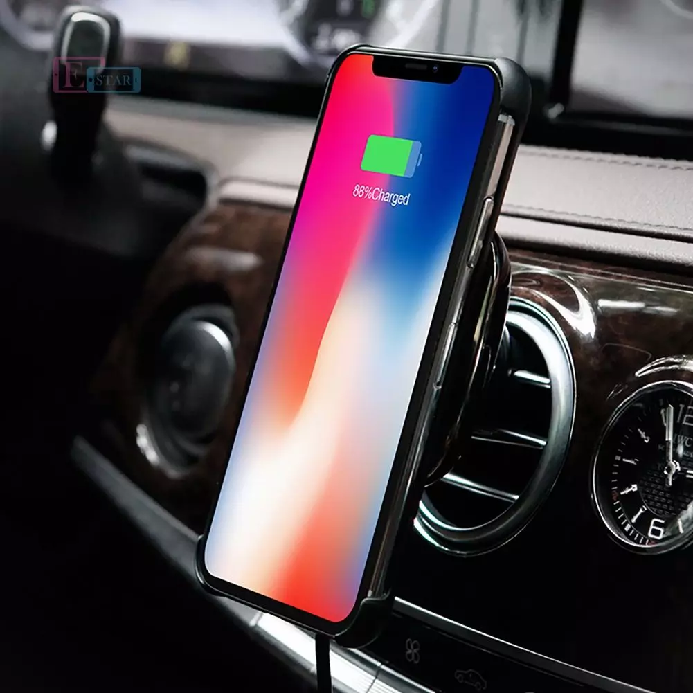 Комплект для Apple iPhone X/Xs Nillkin 2 в 1 магнітний автотримач з бездротовою зарядкою + чохол бампер Nillkin Leather з магнітною пластиною