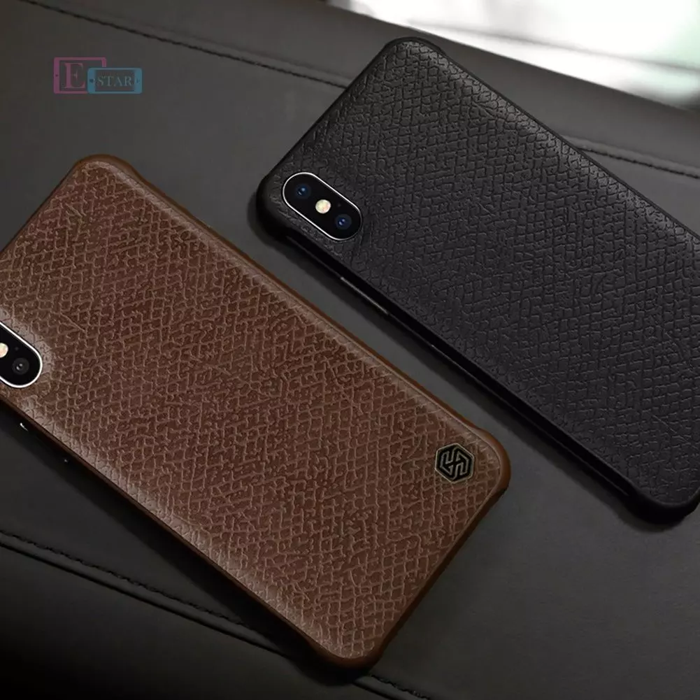 Комплект для Apple iPhone X/Xs Nillkin 2 в 1 магнітний автотримач з бездротовою зарядкою + чохол бампер Nillkin Leather з магнітною пластиною