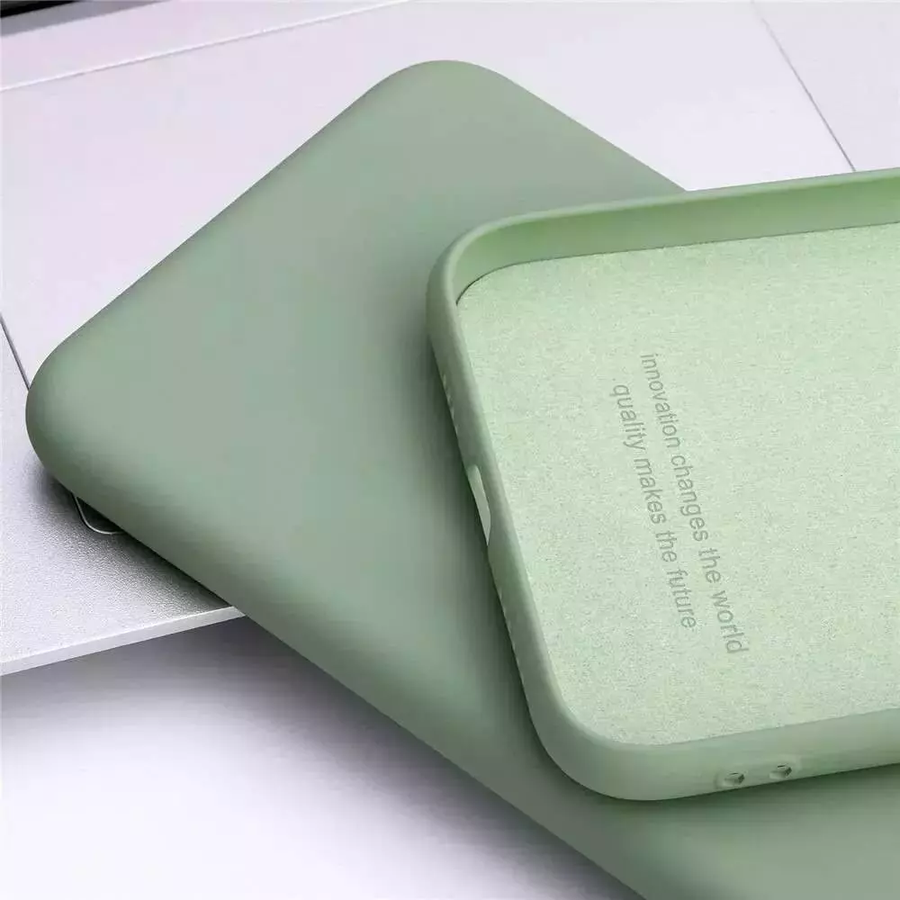 Чохол бампер для Huawei Honor X7a Anomaly Silicone (з мікрофіброю) Light Green (Світло зелений) 