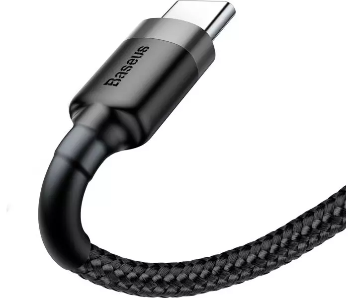 Кабель Baseus Cafule Cable USB for Type-C 3A 1 м Black / Grey (Черный / Серый) (CATKLF-BG1) Кабель Baseus Cafule Cable USB for Type-C 3A 1 м Black / Grey (Черный / Серый) (CATKLF-BG1)