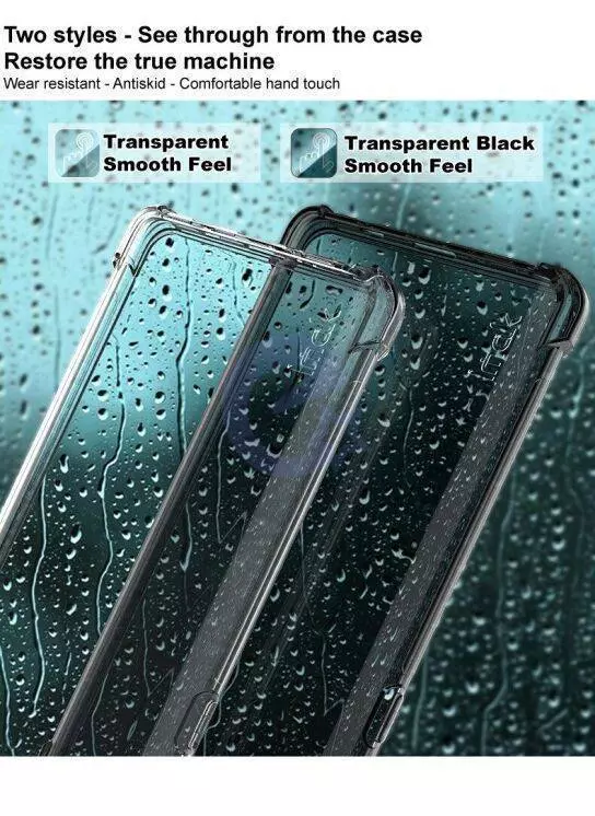 Противоударный чехол бампер для Oppo A78 4G Imak Shock Black / Transparent (Черный / Прозрачный) 