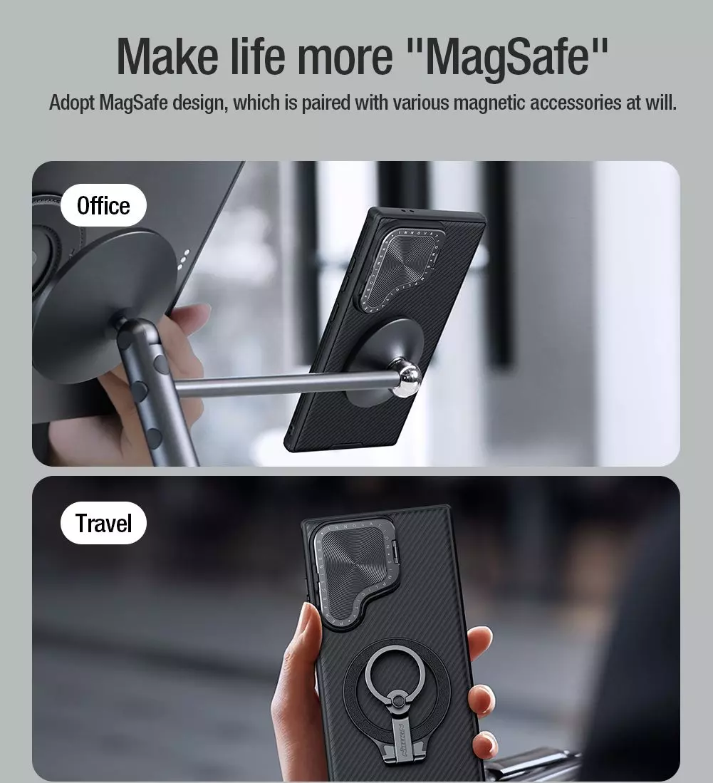Чохол бампер Nillkin CamShield Prop Magnetic для Samsung Galaxy S24 Ultra Deep Green (Зелений) 