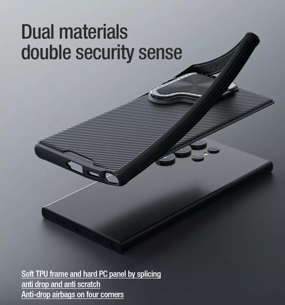 Чохол бампер Nillkin CamShield Prop для Samsung Galaxy S24 Ultra Deep Green (Зелений) 