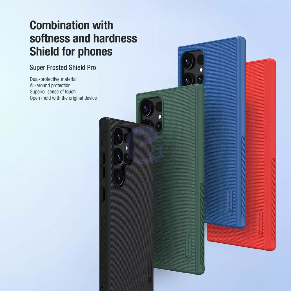 Протиударний чохол бампер Nillkin Super Frosted Shield Pro для Samsung Galaxy S24 Ultra Blue (Синій) 