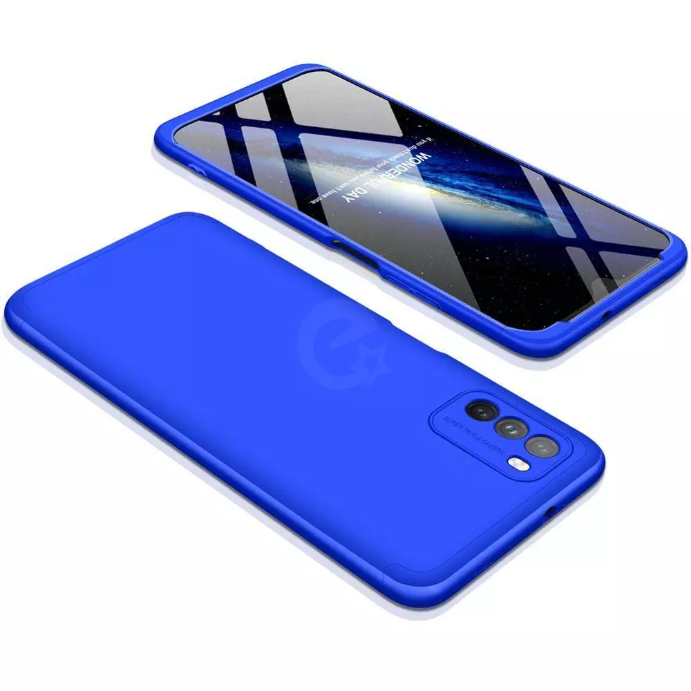 Ультратонкий чехол бампер для Xiaomi Redmi Note 10 5G / Poco M3 Pro GKK Dual Armor Blue (Синий)