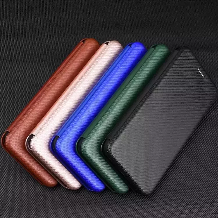 Чехол книжка для Vivo Y78 Anomaly Carbon Book Blue (Синий) 