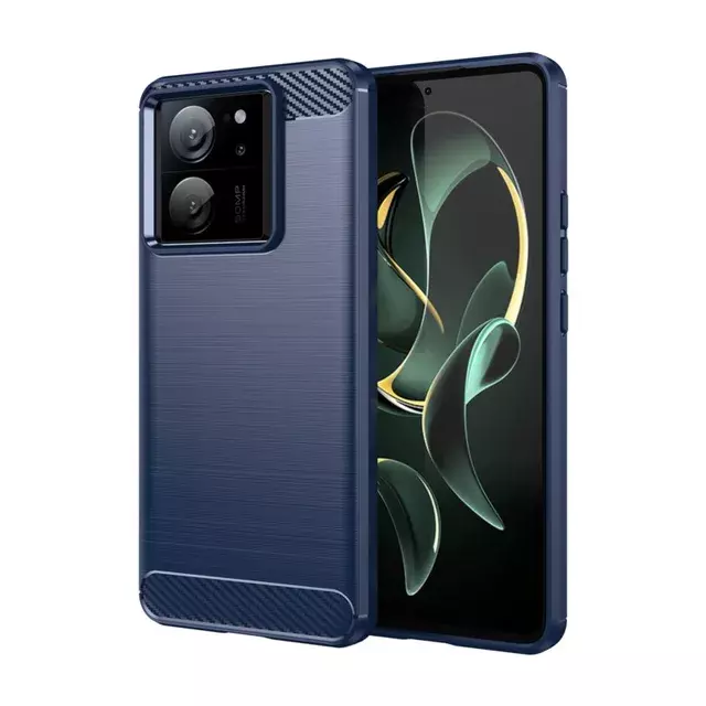 Протиударний чохол бампер для Xiaomi Redmi 13C 4G / Poco C65 iPaky Carbon Fiber Blue (Синій)