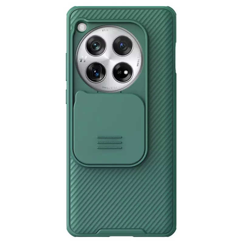 Протиударний чохол бампер Nillkin CamShield Pro (шторка на камеру) для OnePlus 12 Deep Green (Зелений) 