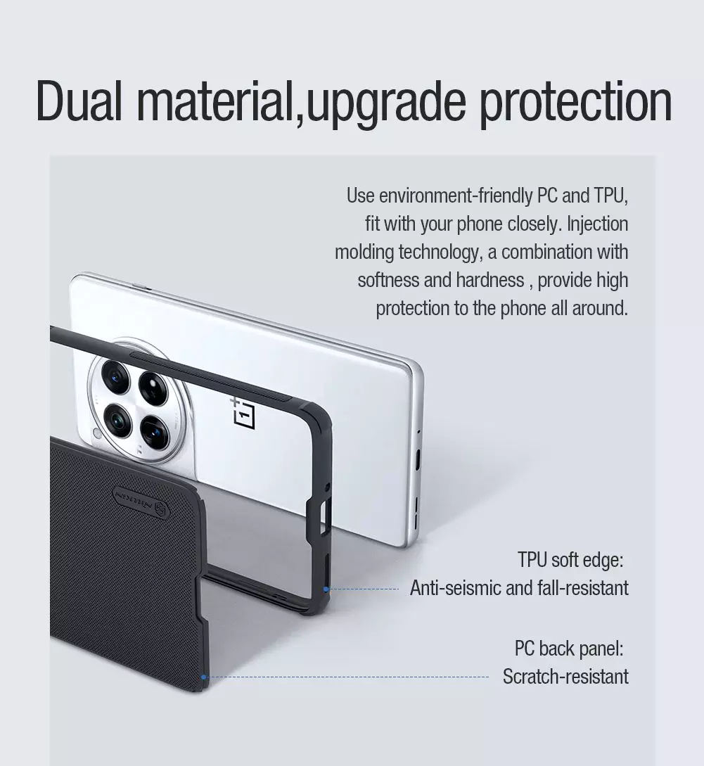 Протиударний чохол бампер Nillkin Super Frosted Shield Pro Magnetic для OnePlus 12 Black (Чорний) Протиударний чохол бампер Nillkin Super Frosted Shield Pro Magnetic для OnePlus 12 Black (Чорний)