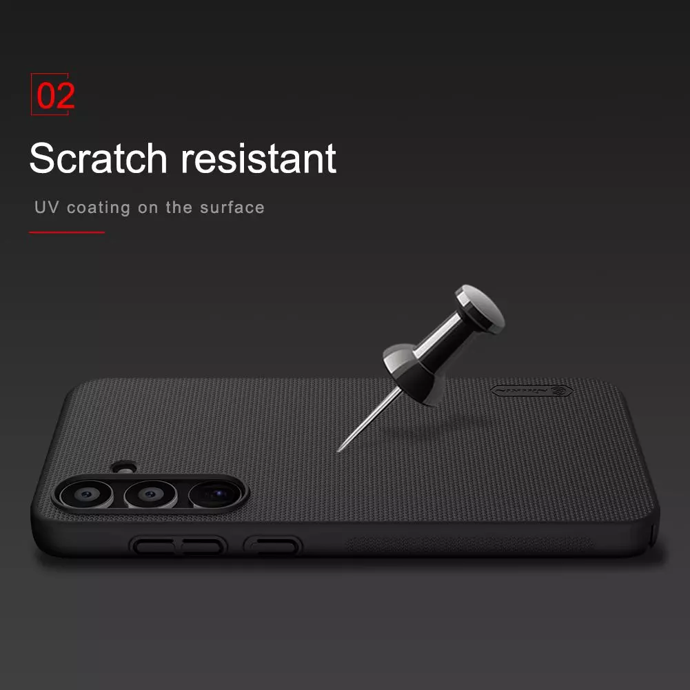 Противоударный чехол бампер Nillkin Super Frosted Shield для Samsung Galaxy A35 Red (Красный) 