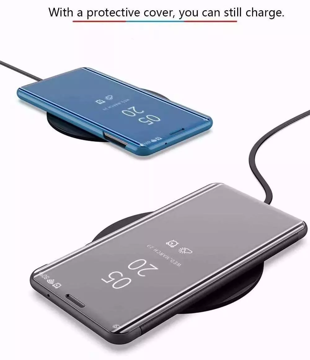 Інтерактивна чохол книжка для Xiaomi Poco F6 Anomaly Clear View Blue (Синій) 