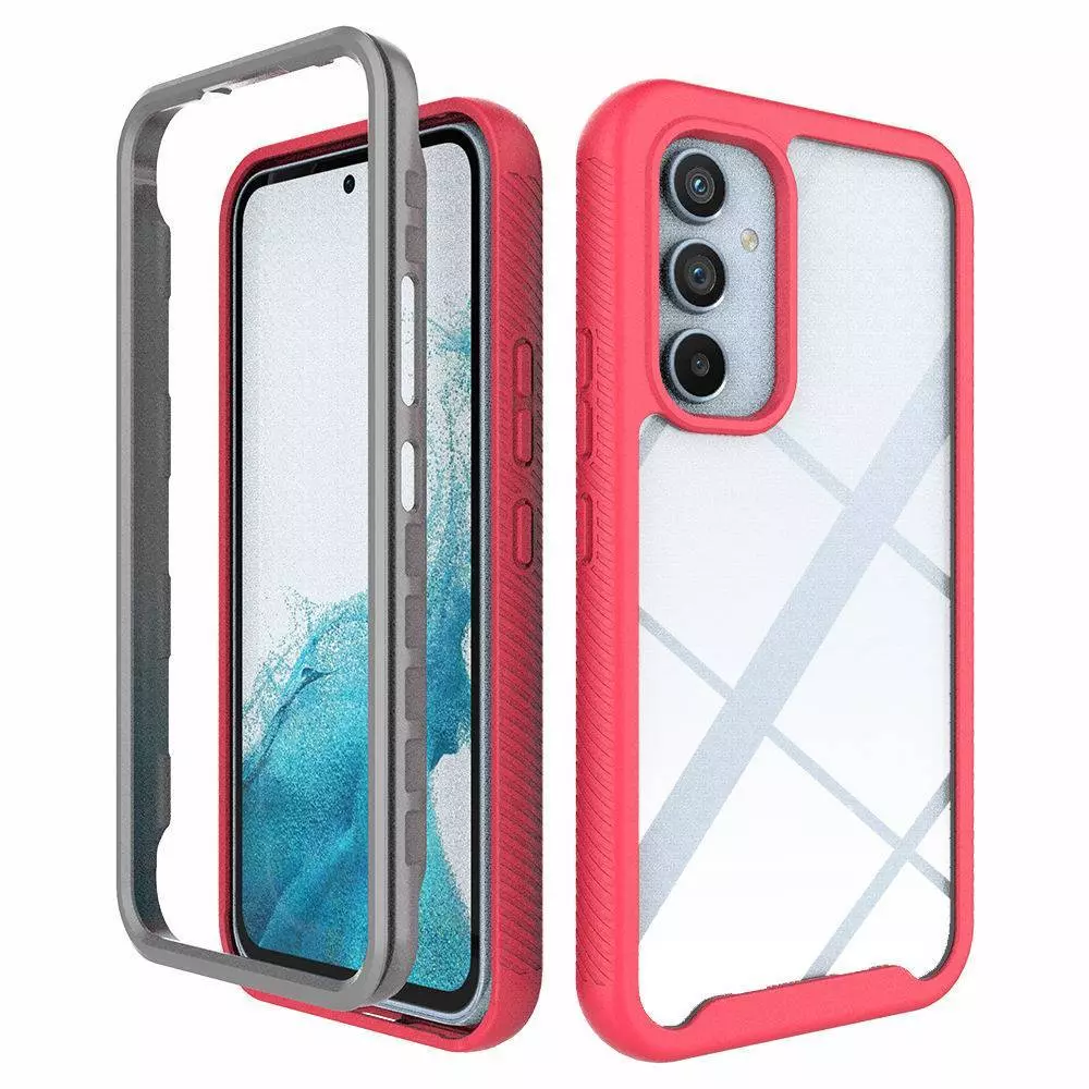 Противоударный чехол бампер для Samsung Galaxy A15 Anomaly Hybrid 360 Pink / Grey (Розовый / Серый) 