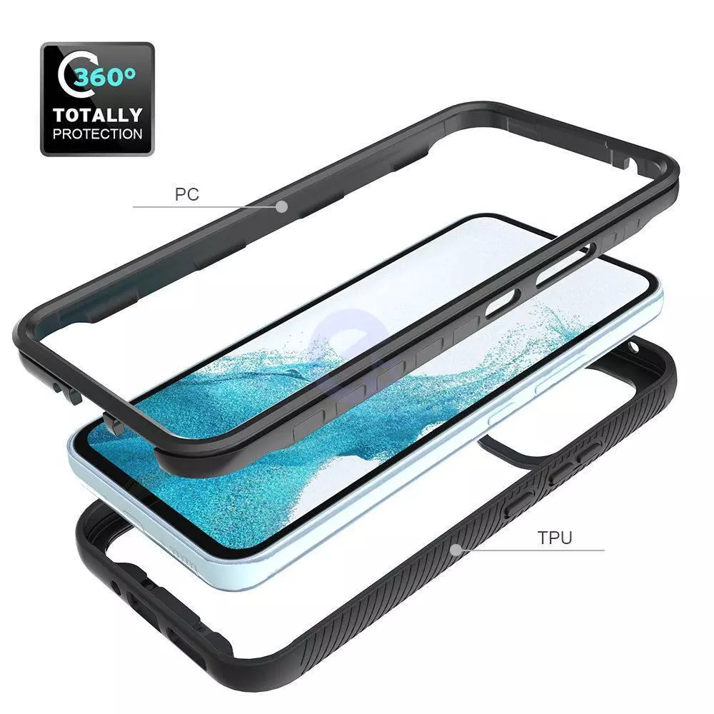 Противоударный чехол бампер для Samsung Galaxy S24 Ultra Anomaly Hybrid 360 Sky Blue / Grey (Небесно Синий / Серый) 