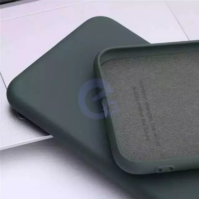 Чохол бампер для OnePlus 12 Anomaly Silicone (з мікрофіброю) Dark Green (Темно зелений) 
