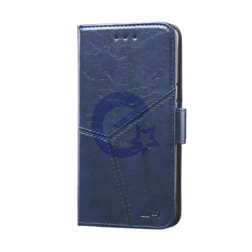 Премиальный чехол книжка для Xiaomi Poco X6 Pro Anomaly K&#039;try Premium Dark Blue (Темно Синий) 