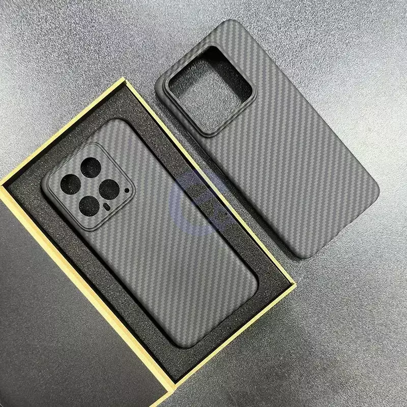 Премиальный чехол бампер для Xiaomi Poco X6 Pro Anomaly Carbon Plaid (Открытый модуль камеры) Black (Черный) 