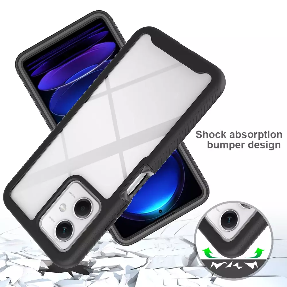Протиударний чохол бампер для Vivo Y78 Anomaly Hybrid 360 Black / Blue (Чорний / Синій) 